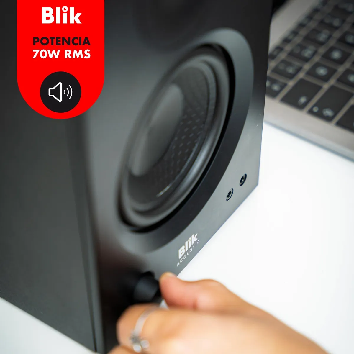 BLIK - Par Parlantes Hi-Fi Bluetooth Blik Bookshelfone 70W