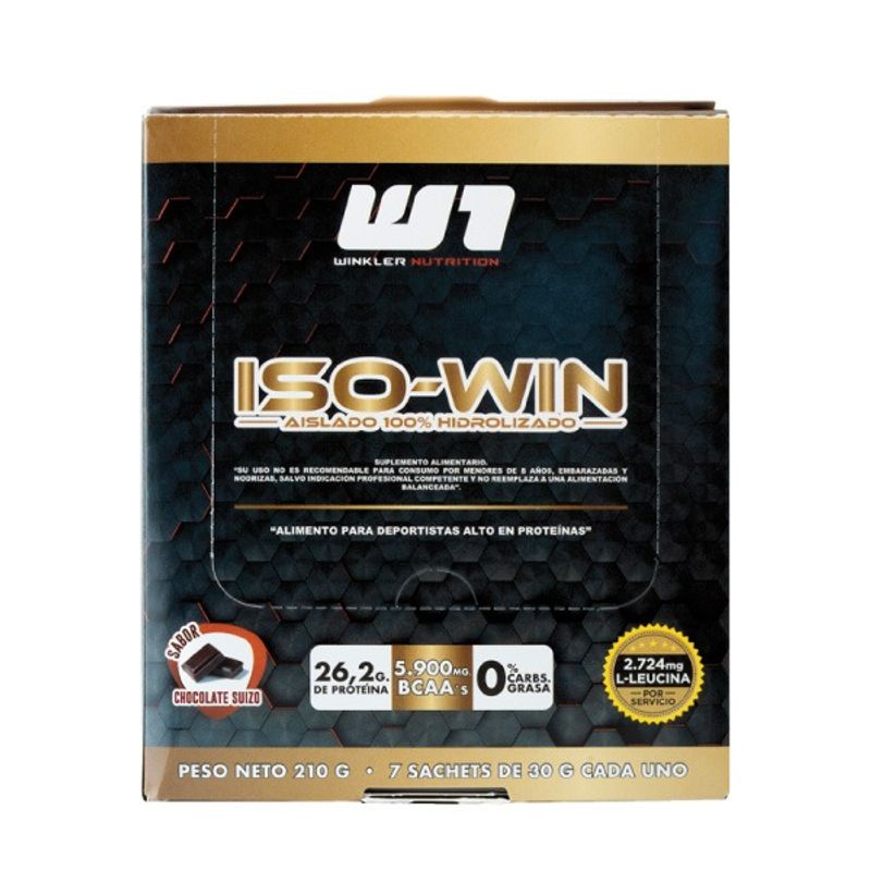 WINKLER NUTRITION - 7 sachets 30 grs Proteína hidrolizada Iso Win sabor Vainilla