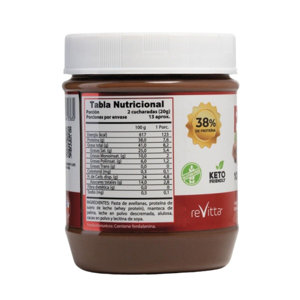 REVITTA WELLNESS - Prote & Nuss Crema Untable 250 grs - Nutella + Proteína