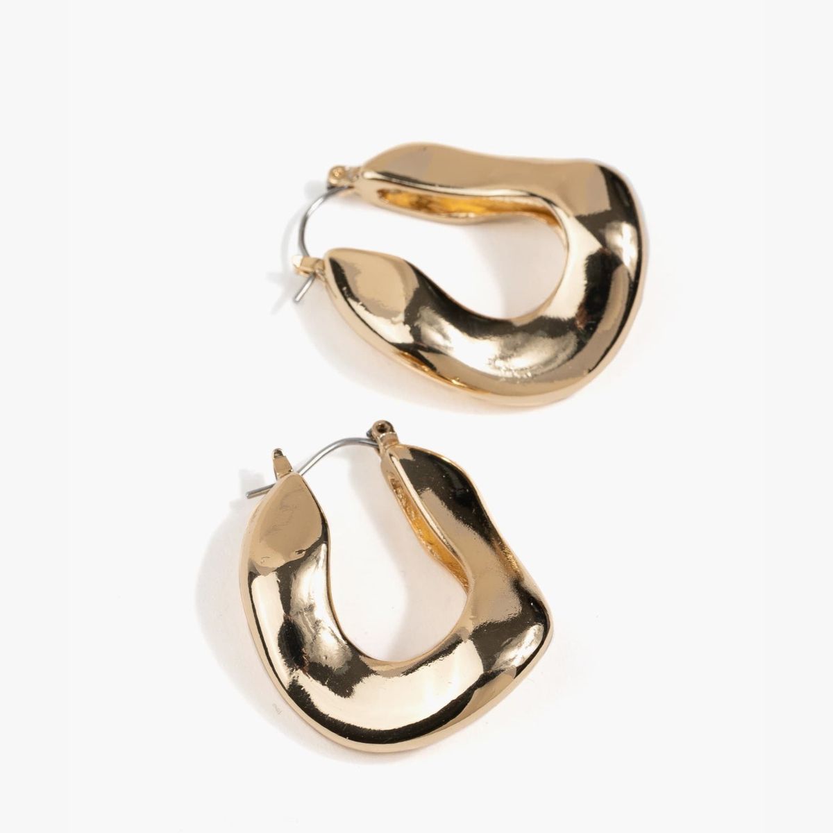 LOUNGE - Aros Mujer Argollas Cuadradas Irregulares