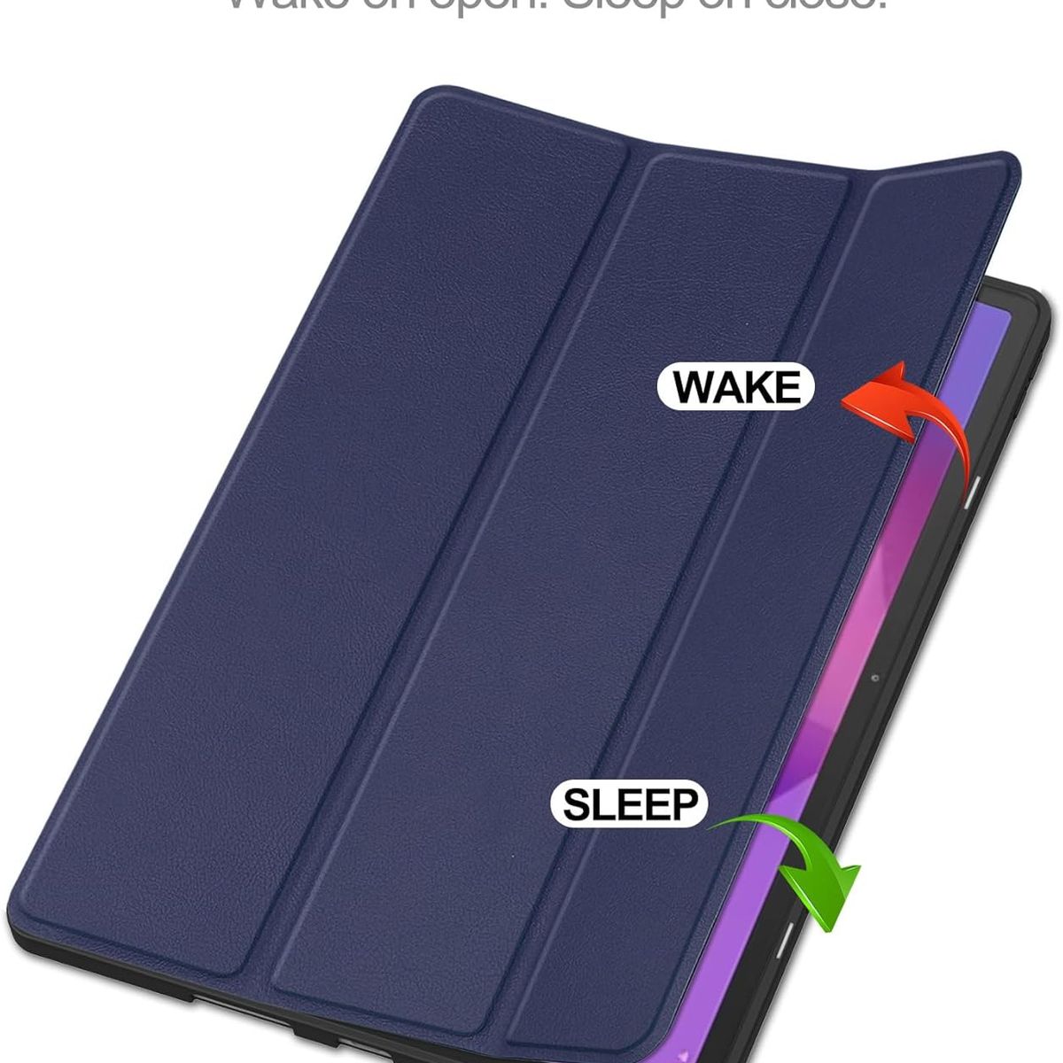 GENERICO - Funda Inteligente compatible con Lenovo Idea Tab Pro 12.7 Azul Marino
