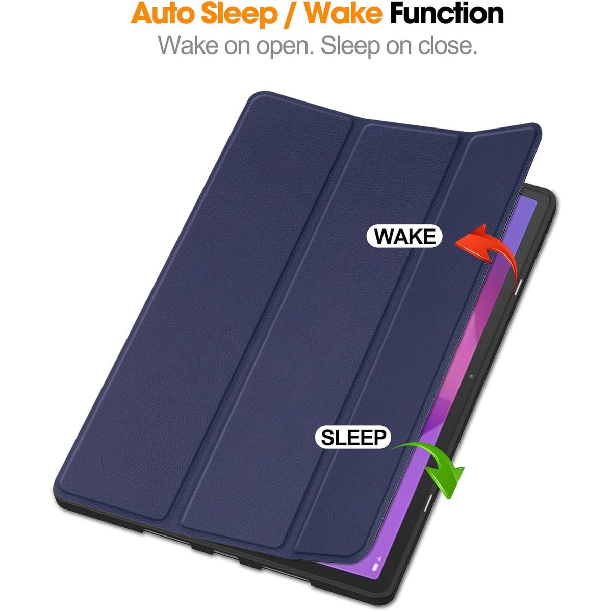 GENERICO - Funda Inteligente compatible con Lenovo Idea Tab Pro 12.7 Azul Marino