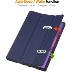 GENERICO - Funda Inteligente compatible con Lenovo Idea Tab Pro 12.7 Azul Marino