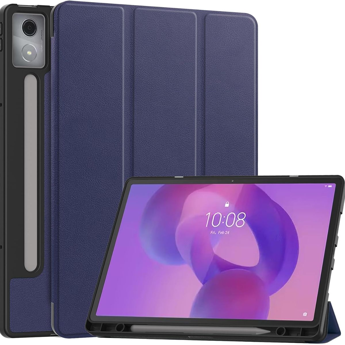 GENERICO - Funda Inteligente compatible con Lenovo Idea Tab Pro 12.7 Azul Marino