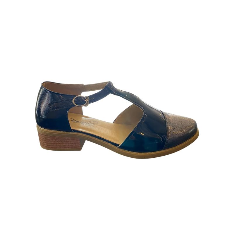 HERIEL - Zapato Negro Bajo Charol.