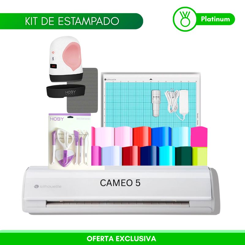 SILHOUETTE - Cameo 5 Silhouette + mini estampadora Hoby SB3