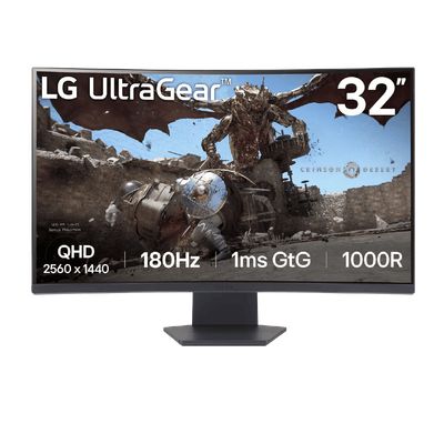 Lg Monitor Gamer Curvo Ultragear 32Gs60Qc-B 32 Qhd Va 180Hz