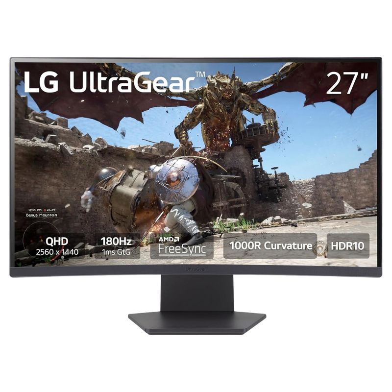LG - Monitor Gamer Curvo LG Ultragear 27GS60QC-B 27 QHD
