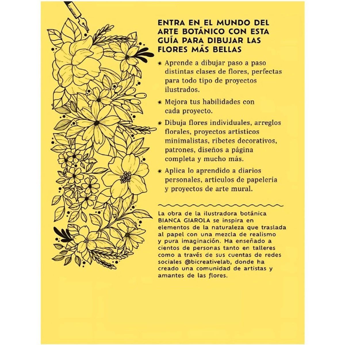 CONTRAPUNTO - Libro El Arte de Dibujar Flores De Bianca Giarol