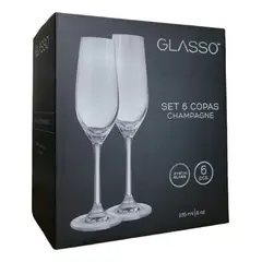 GLASSO - Set Copa De Champaña Cristal ® Color Trasparente