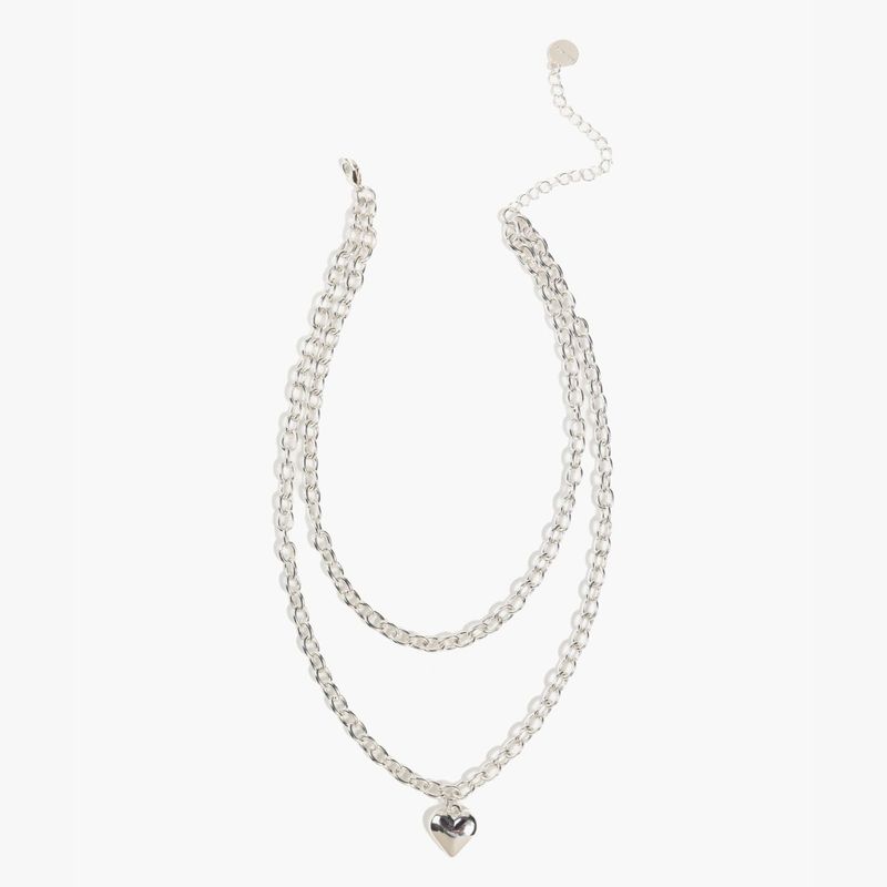 LOUNGE - Collar Mujer Doble Corazón