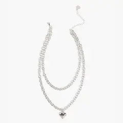 LOUNGE - Collar Mujer Doble Corazón