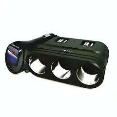GENERICO - Adaptador Encendedor 3 Puertos De 12v24v 120w y 4 Usb