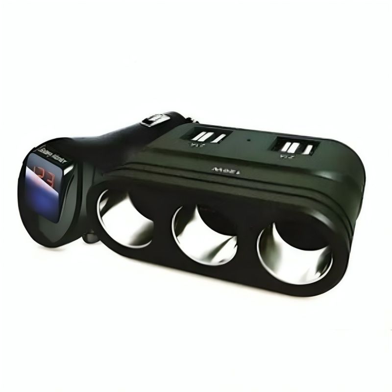 GENERICO - Adaptador Encendedor 3 Puertos De 12v24v 120w y 4 Usb