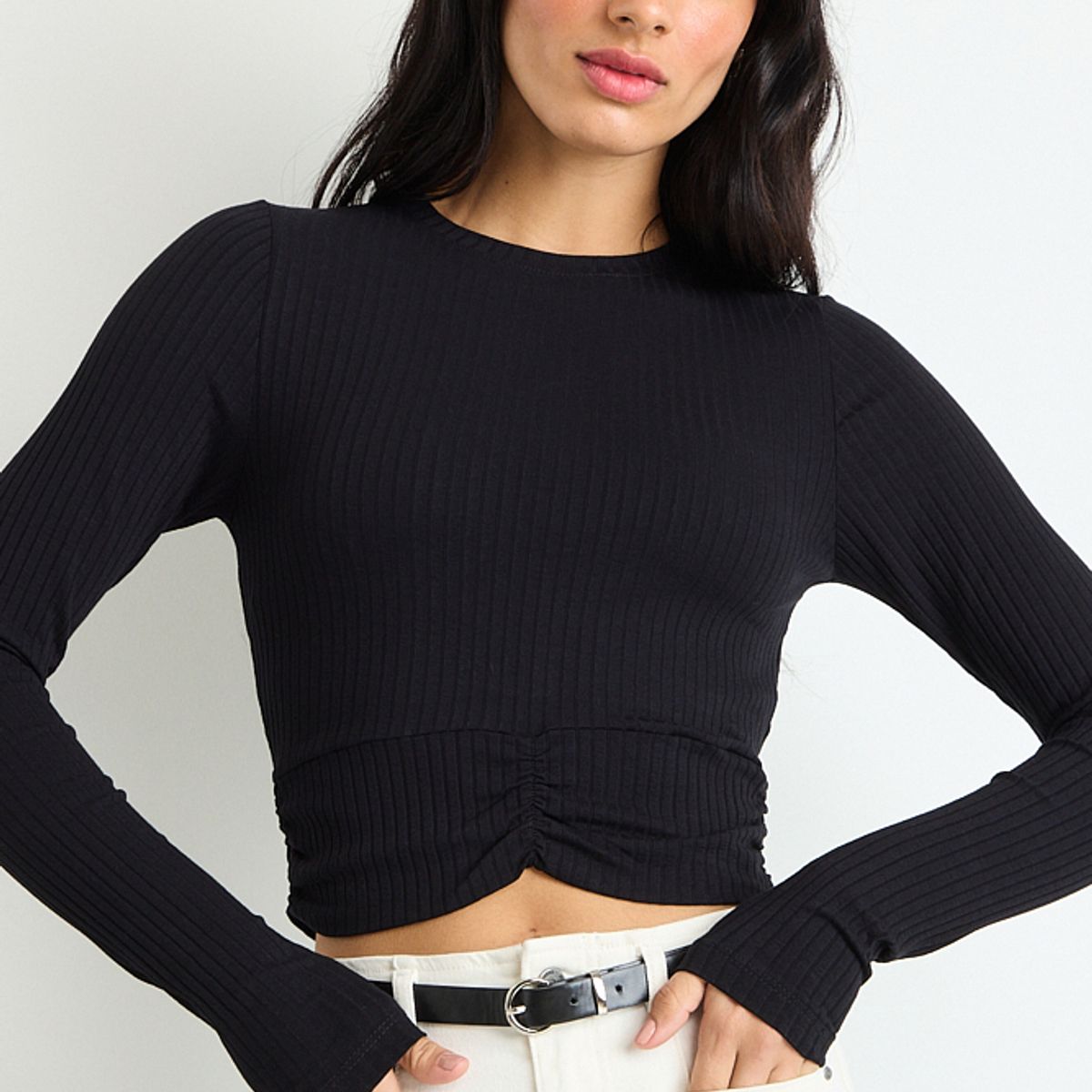 IO - Polera Manga Larga Negro Mujer Io