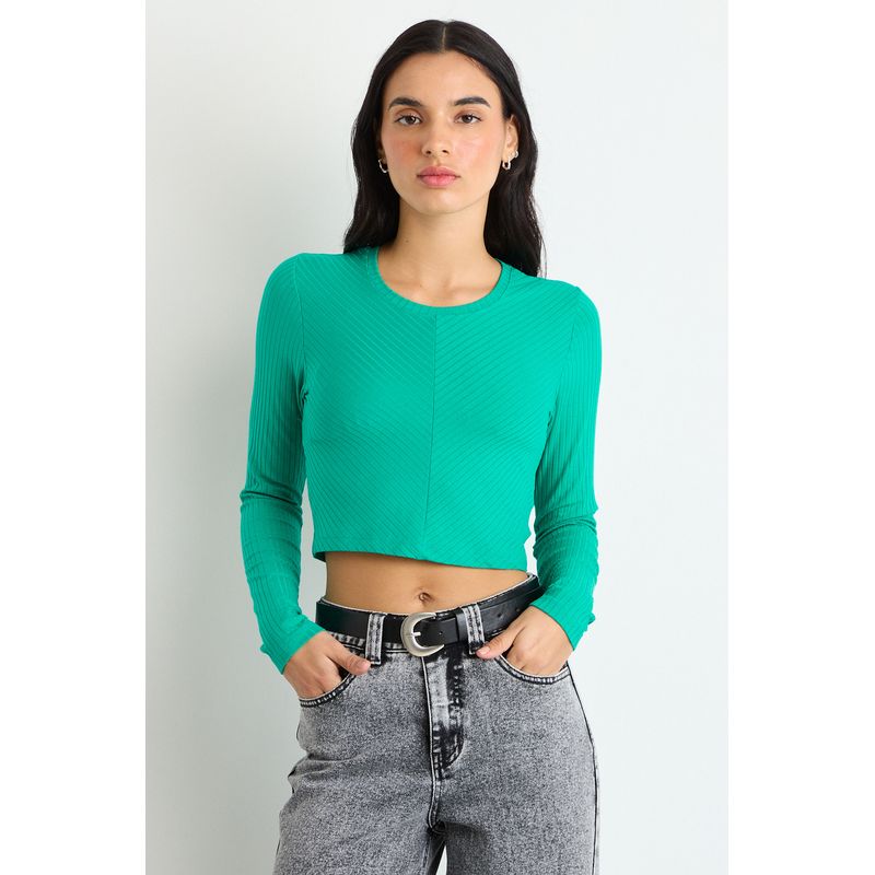 IO - Polera Manga Larga Verde Cata Mujer Io