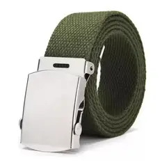 EKOL TACTICA MILITAR - Cinturón Militar De Lona Y Nailon Hebilla Metalizada