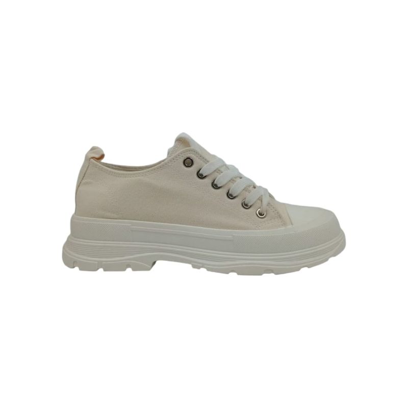 HERIEL - Zapatilla Beige Plataforma Mujer