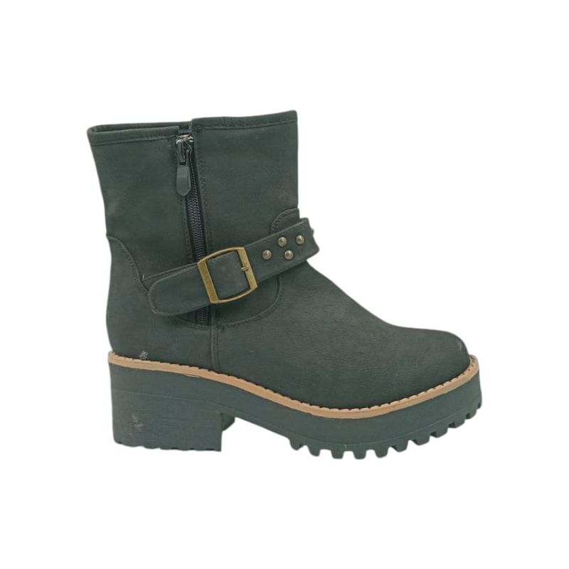 HERIEL - Bota Negra Taco Mujer.