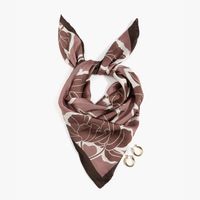 Set Pañuelo Y Aros Mujer Hojas