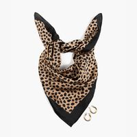 Set Pañuelo Y Aros Mujer Estampado Animal Print