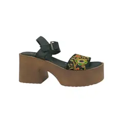 HERIEL - Sandalia Negra Plataforma Mujer
