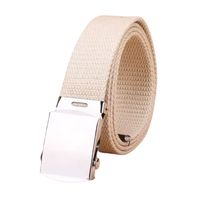 Cinturón Militar De Lona Y Nailon Hebilla Metalizada