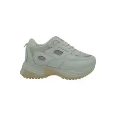 HERIEL - Zapatilla Blanca Plataforma Mujer.