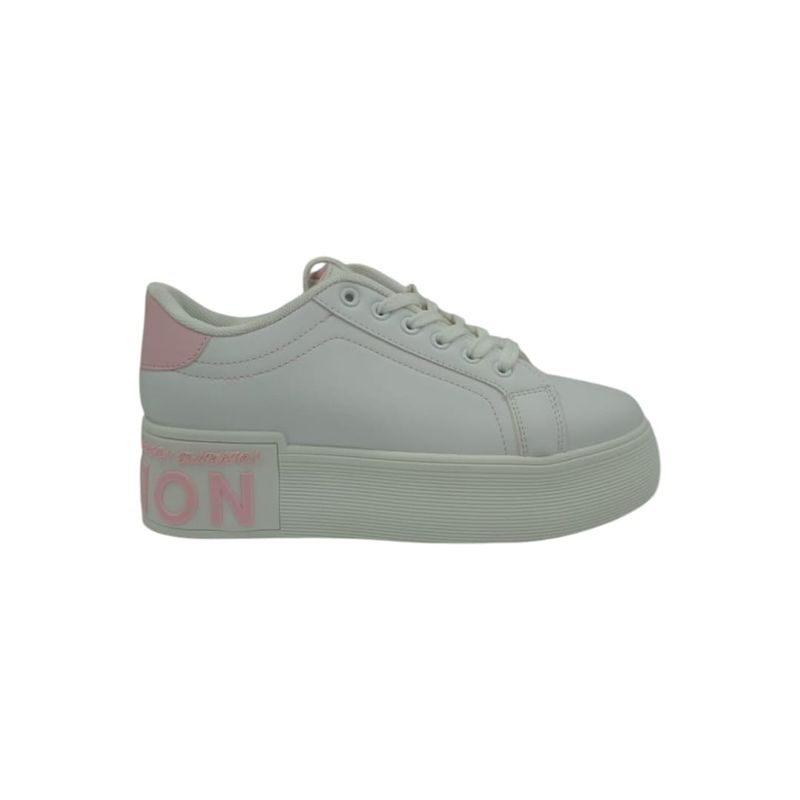 HERIEL - Zapatilla Blanca Plataforma Mujer