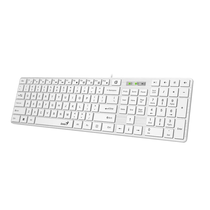 GENIUS - TECLADO USB SLIMSTAR 126 BLANCO GENIUS
