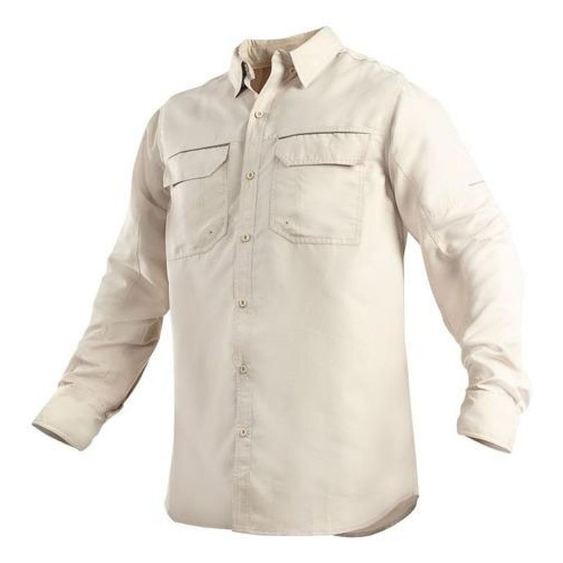 T-WORLD - Camisa Outdoor Trekking Protección Uv Ripstop Ml Hombre - Azul