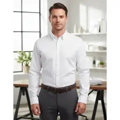 T-WORLD - Camisa Oxford Manga Larga