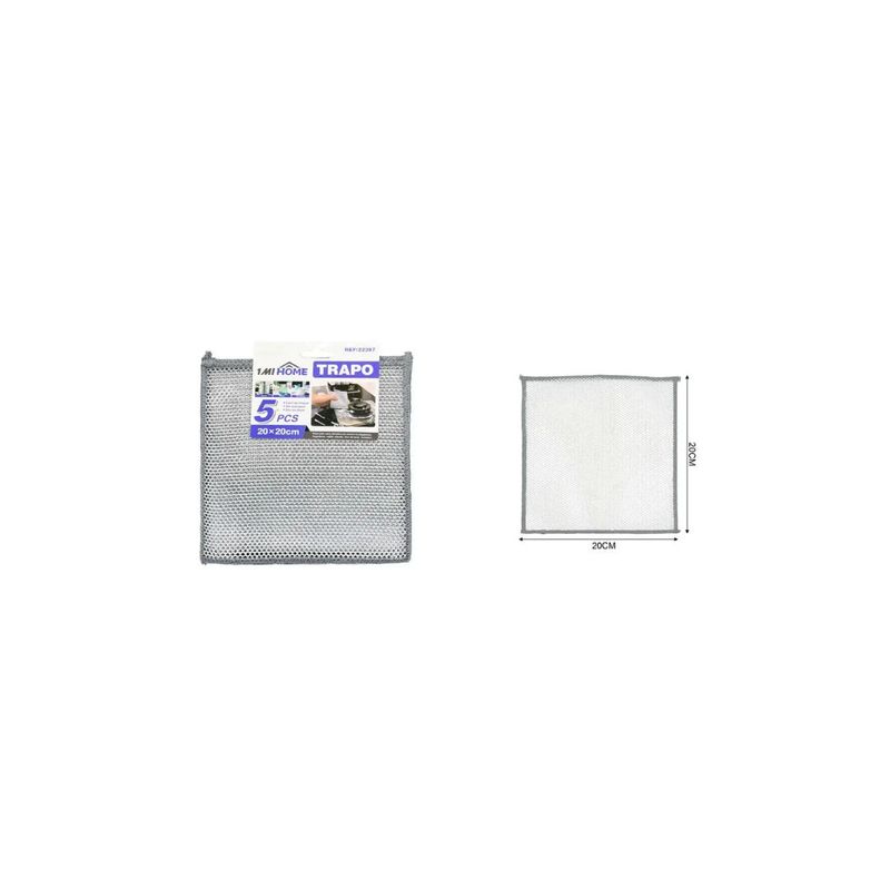 GENERICO - TRAPO DE ALAMBRE 5PCS 20X20CM