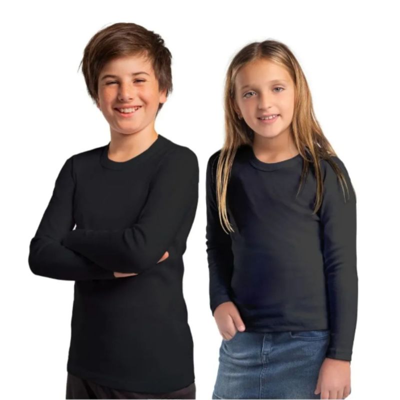 LIKE SHOP - Camiseta Unisex Manga Larga Algodón Juvenil Niños Colores 072