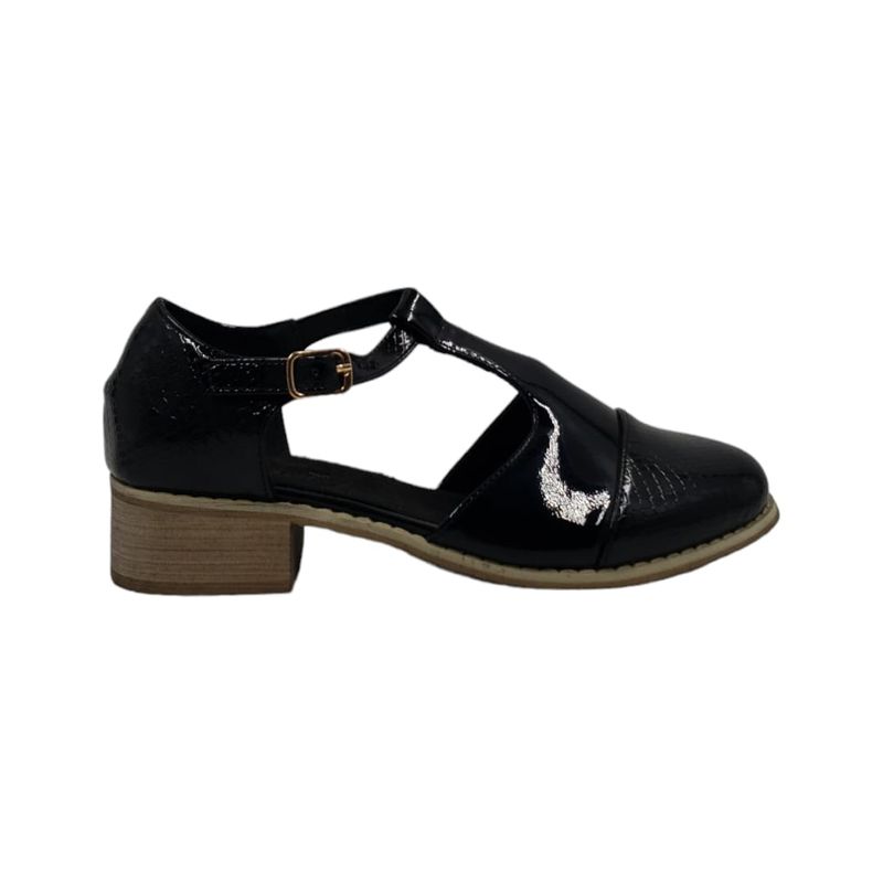 HERIEL - Zapato Negro Bajo Charol
