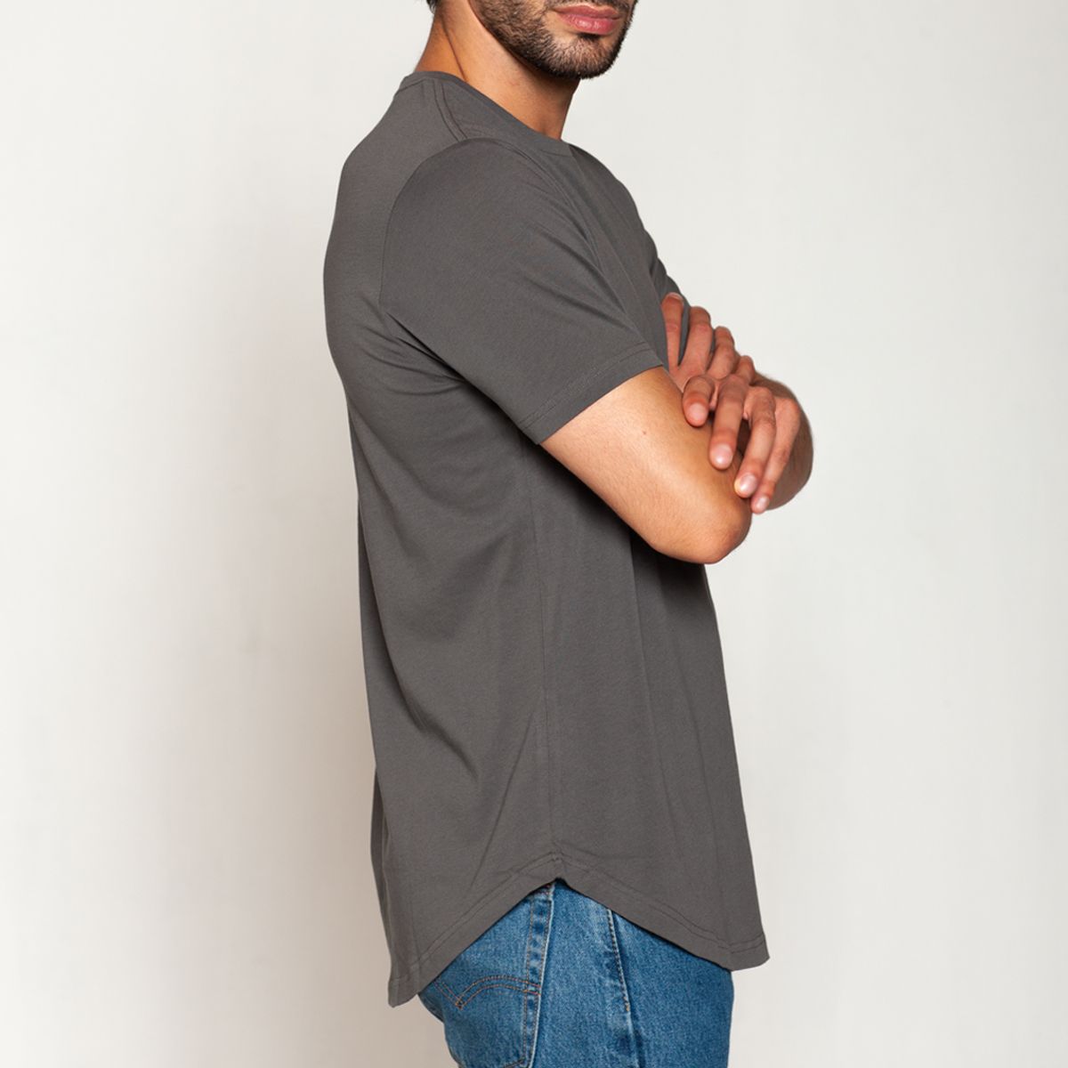 TAIS - Polera Algodón Regular Fit Gris Tais