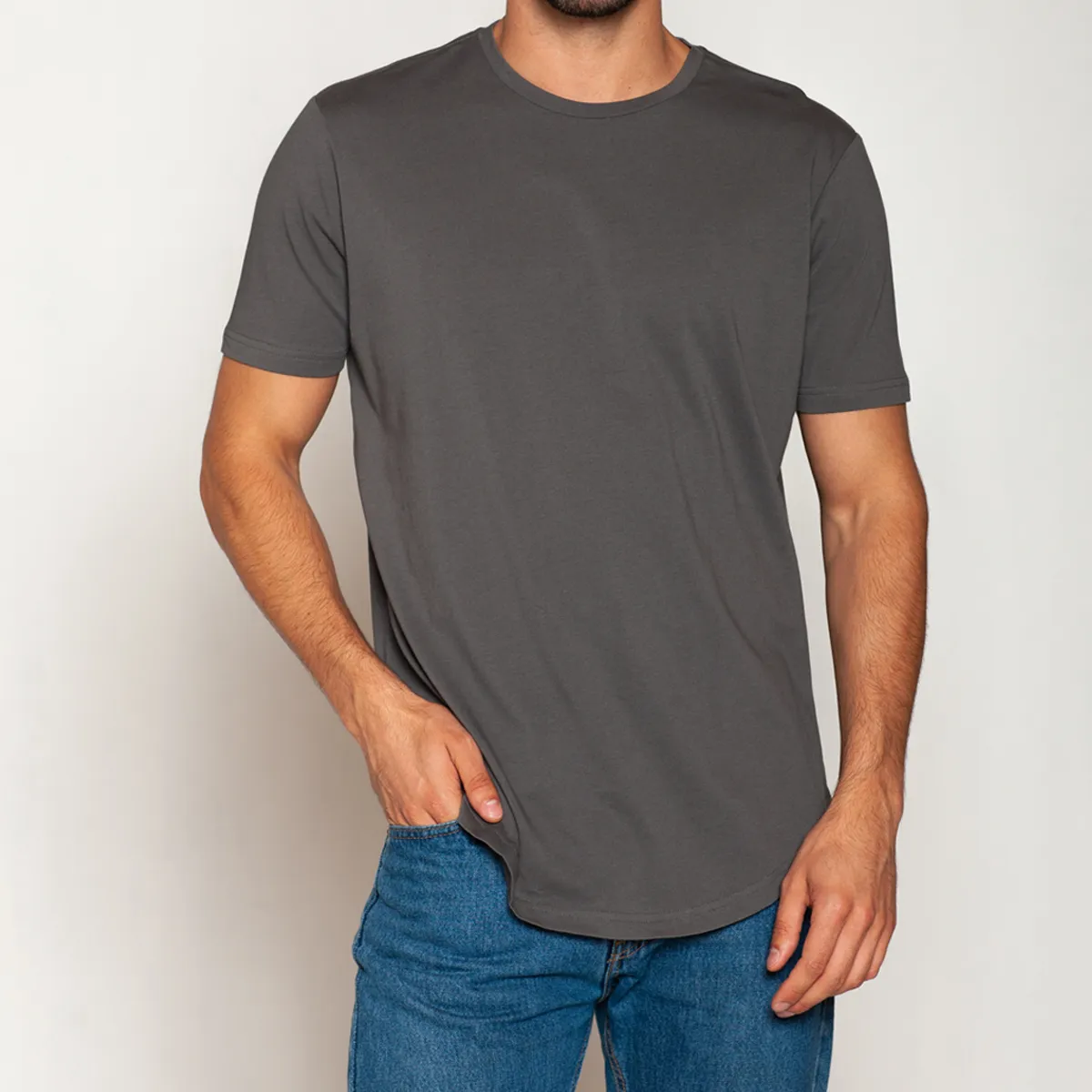 TAIS - Polera Algodón Regular Fit Gris Tais