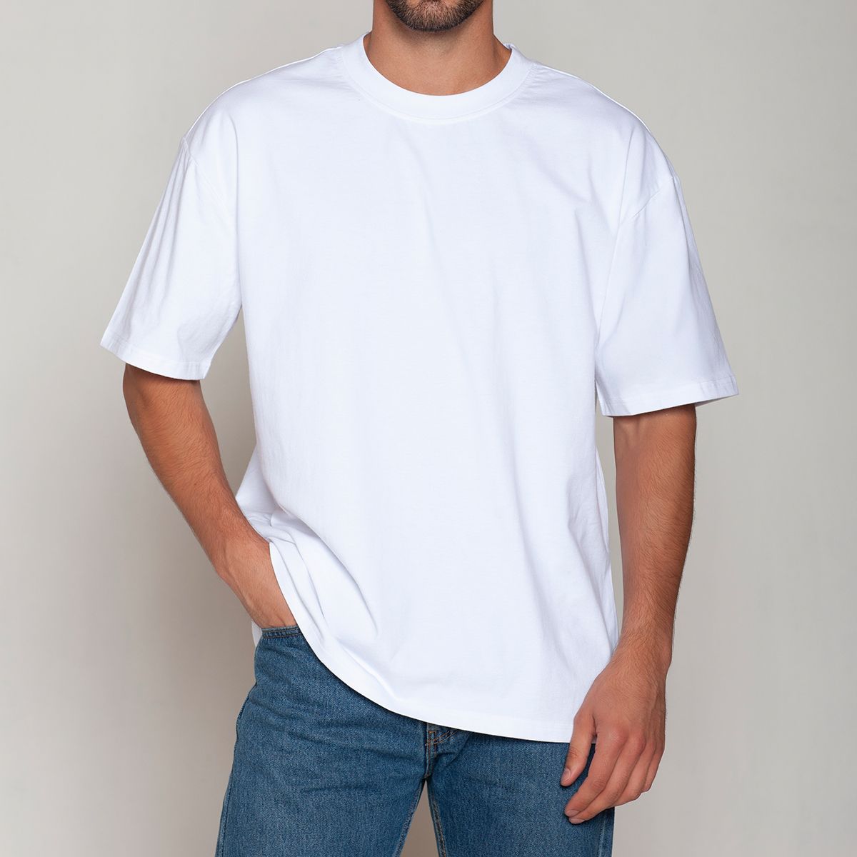 TAIS - Polera Algodón Oversize Blanco Tais