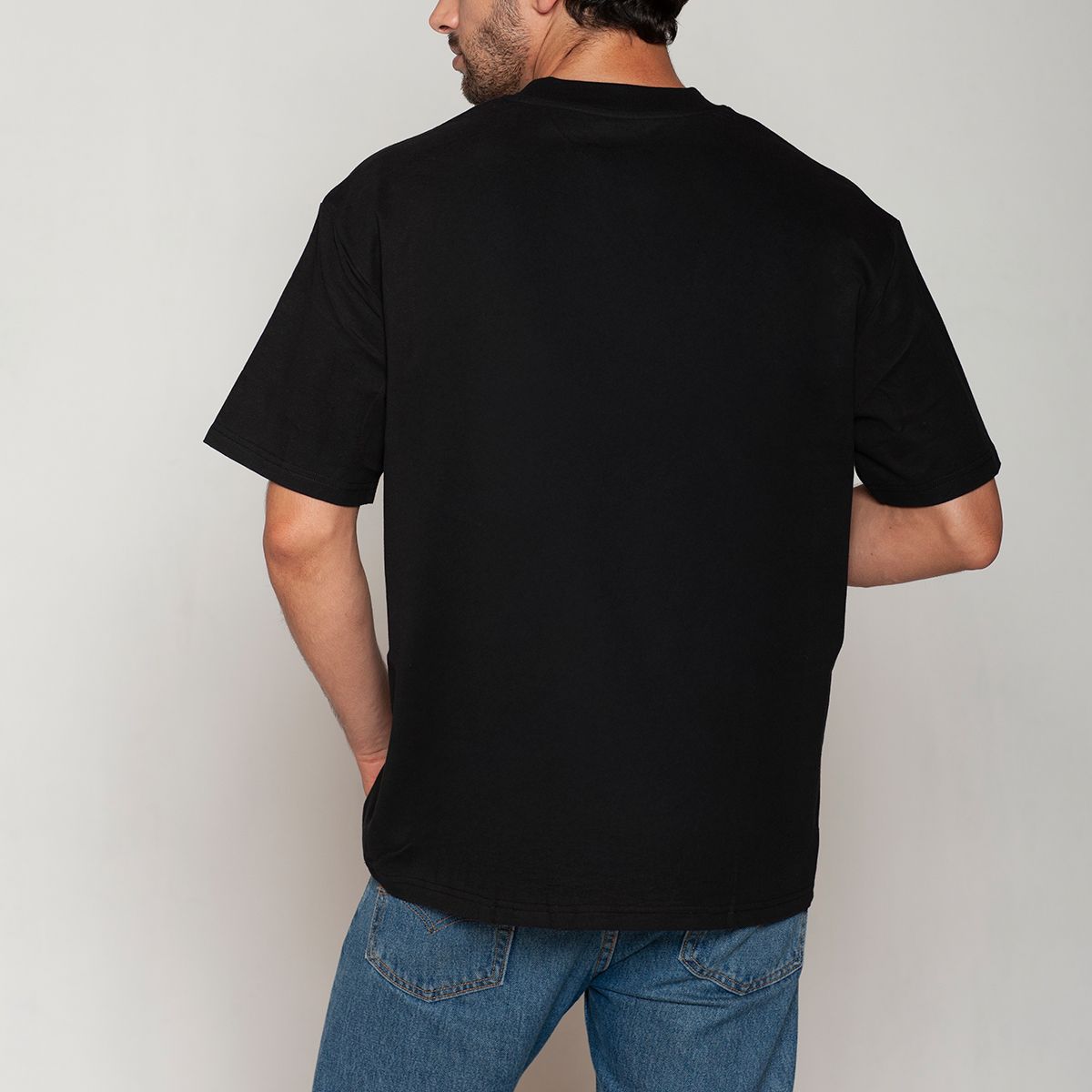 TAIS - Polera Algodón Oversize Negro Tais