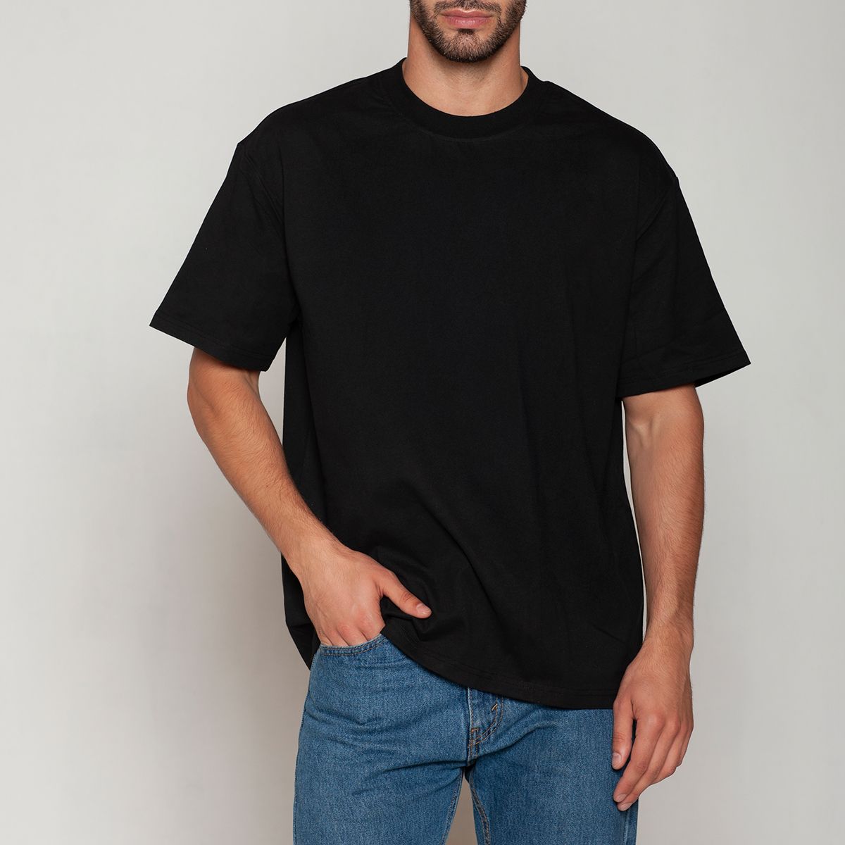 TAIS - Polera Algodón Oversize Negro Tais