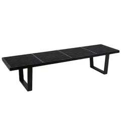 PANDALINO - Banqueta Baena Negra - Madera Fresno - Versátil y Elegante