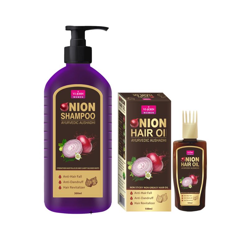 VI JOHN - Vi-John Pack Shampoo de Cebolla 300ml & Aceite 100 ml