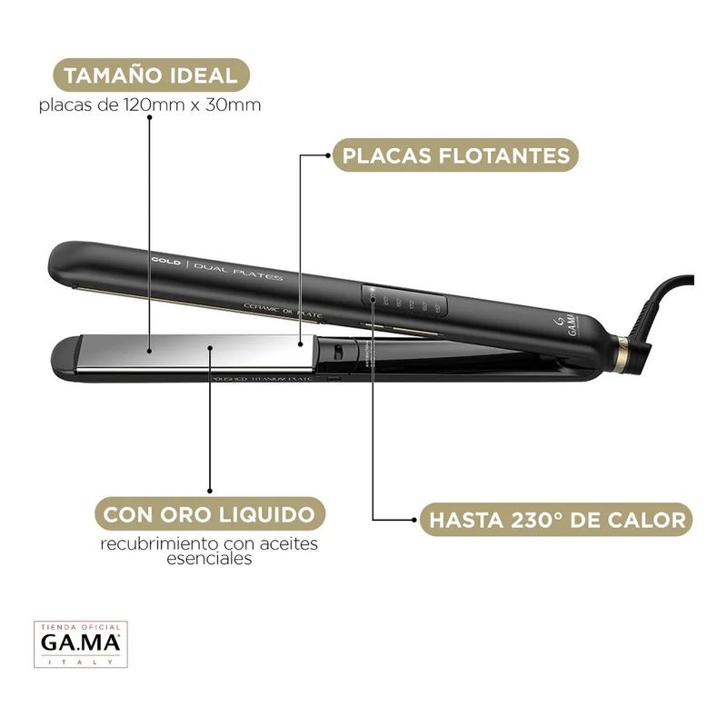 GAMA - Plancha Gama CP14 Dual Plate Gold