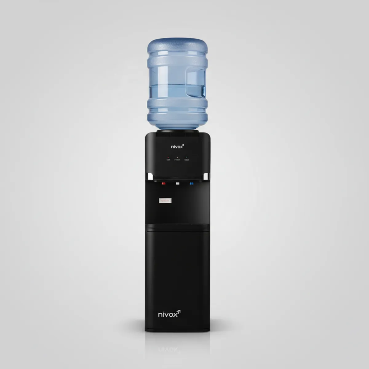 DALI - Dispensador De Agua Pedestal Negro Mate Ventilador