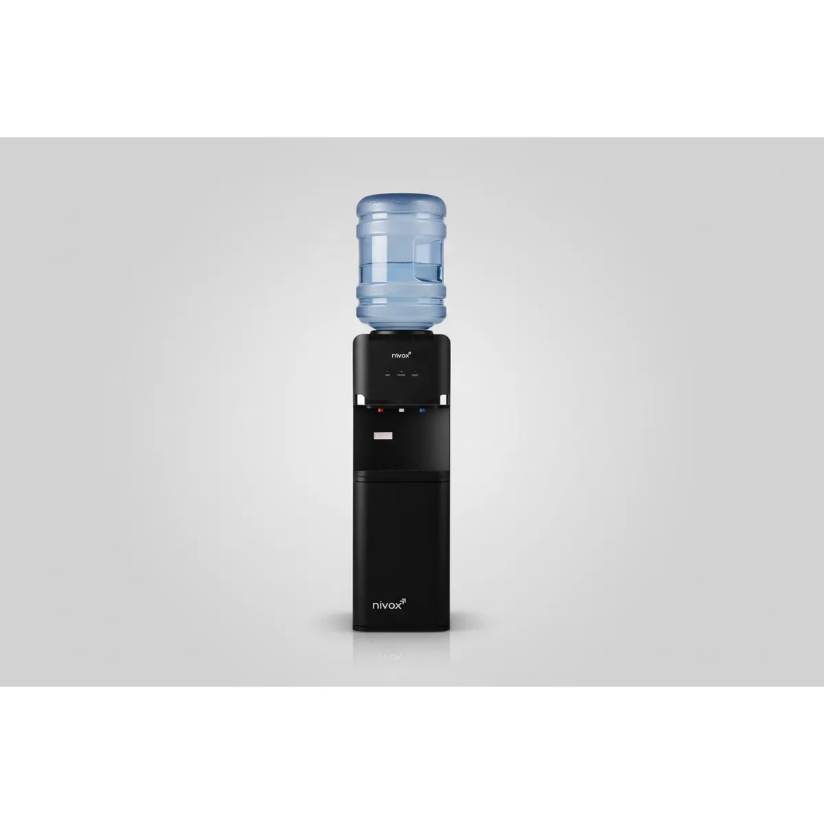 DALI - Dispensador De Agua Pedestal Negro Mate Ventilador