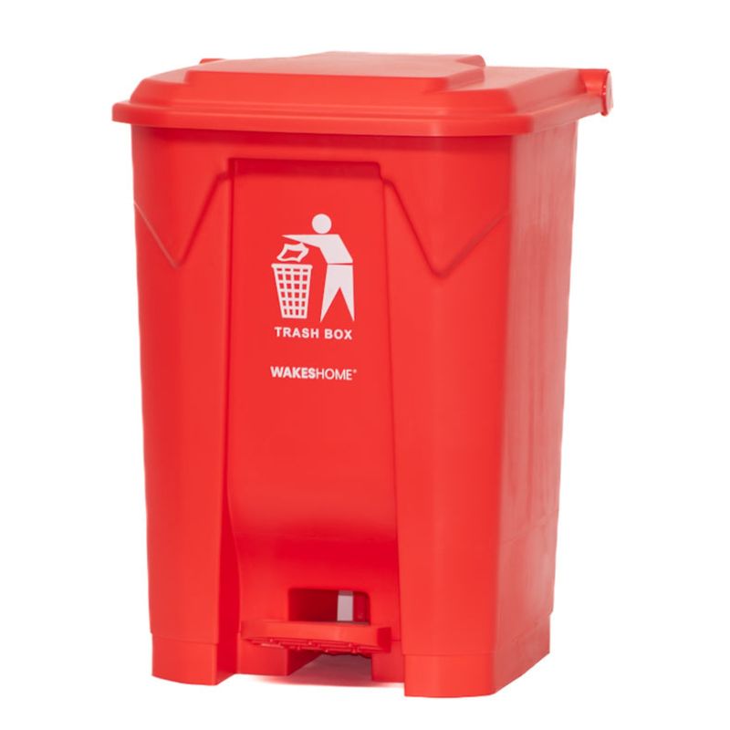 WAKESHOME - Contenedor de basura con pedal  30 L–Práctico Y Resistente