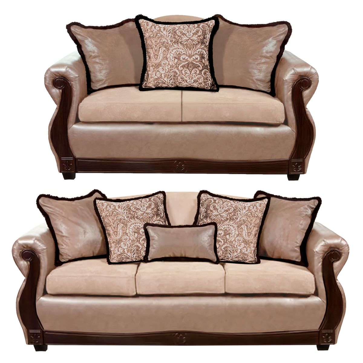 ADONIS LEUDH - Living 3+2 Gran Columbia Mixto IF Beige Extra Grande