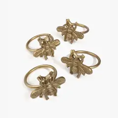 LOUNGE - Set Porta Servilletas Abejas Dorado