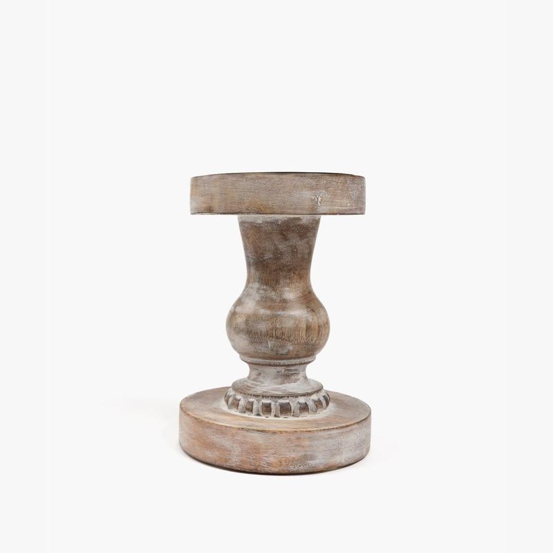 LOUNGE - Candelabro Madera Pequeño Taupe