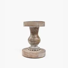 LOUNGE - Candelabro Madera Pequeño Taupe